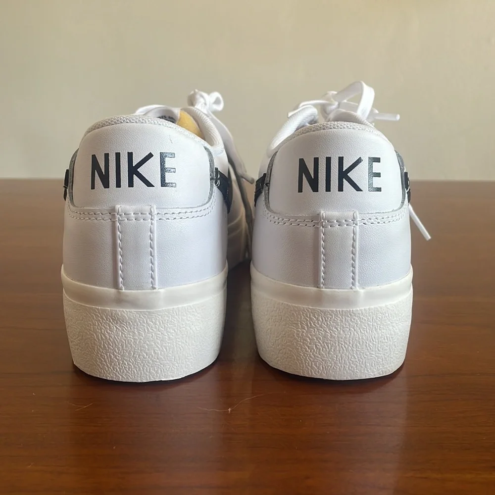 Nike Blazer Low Platform White Black Sail Grey Sneakers DJ0292-101 Women's - Picture 4 of 5